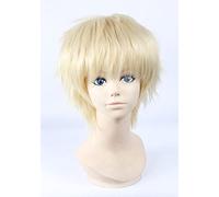 Haikyuu!! Tsukishima Kei Cosplay Wig 30Cm Short Straight Blonde Heat Resistant Synthetic Hair Anime Costume Party Halloween Wig