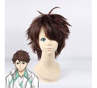 Haikyuu!! Volleyball Toru Oikawa Toor Short Brown Shaggy Layered Tooru Heat Resistant Synthetic Hair Anime Cosplay Costume Wig 01