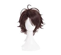 Haikyuu!! Volleyball Toru Oikawa Tooru Cosplay Wigs Short Brown Shaggy Layered Heat Resistant Synthetic Hair Wig + Wig Cap