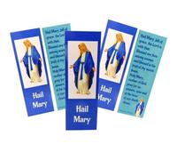 Hail Mary Bookmark Holy Cards Bundle with Prayer Student Class Pack Made in The USA, Set of 5