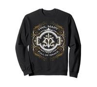 Hail Mary Full of Grace Catholic Rosary Our Blessed Mother Sweatshirt