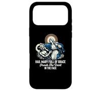 Hail Mary Full of Grace Punch the Devil in the Face Catholic Case for iPhone 17 Pro Max