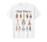 Hail Mary Marian Apparitions Latin Marian Titles Catholic T-Shirt