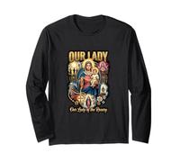 Hail Mary Our Lady Blessed Mother Rosary Catholic Long Sleeve T-Shirt