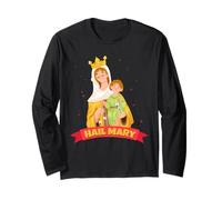 Hail Mary Rosary Prayers Faithful Christian Rosary Long Sleeve T-Shirt