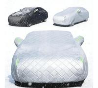 Hail Protector Car Cover for Alf a Rome o Giulietta II Waterproof Heavy Duty Car Covers, 5-Layer Padded Snow All Weather Cover With Reflective Strips, Sunproof Rain Snow Dust Hail Proof(Silver)