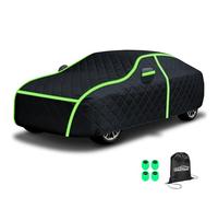 Hail Protector Car Cover For Chevy Monte Carlo 1970-1972, Thickened Outside hail covers anti-Scratch dustproof anti-UV body-fitting with green reflective strips All-weather protection