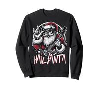 Hail Santa Heavy Metal Goth Sarcastic Rock Band Christmas Sweatshirt