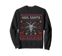 Hail Santa Heavy Pagan Solstice Gothic Ugly Christmas Sweatshirt