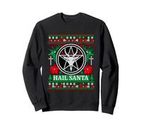 Hail Santa Heavy Pagan Solstice Gothic Ugly Christmas Sweatshirt