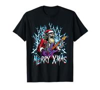 Hail Santa Metal Rock Roll Solstice Gothic Christmas T-Shirt