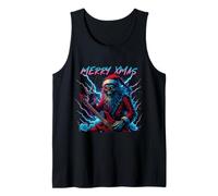Hail Santa Pagan Happy Solstice Christmas Metal Rock Guitar Tank Top