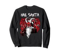 Hail Santa Pagan Happy Solstice Gothic Christmas Krampus Sweatshirt