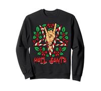 Hail Santa Pagan Solstice Gothic Metal Christmas Rock Roll Sweatshirt
