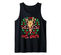 Hail Santa Pagan Solstice Gothic Metal Christmas Rock Roll Tank Top