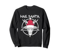 Hail Santa Ugly Christmas Sweater Rock Metal Satan Pentagram Sweatshirt