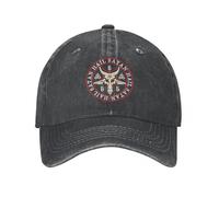 Hail Satan in Occult Inverted Pentagram for Men Women Distressed Washed Snapback Soft Cap Surprise Forgive Forever Trendy Gathering Student Gift Become Beautiful Vibes