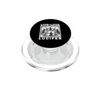 Hail Satan Live Love Lucifer With Dancing Demons Original PopSockets PopGrip for MagSafe