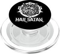 Hail Satan Satanic Cat Pentagram 666 Occult Gothic PopSockets PopGrip for MagSafe