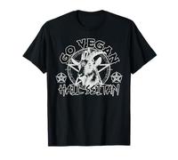 Hail Seitan Go Vegan Funny Vegan Goat Plant Based Activist T-Shirt