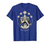 Hail Seitan! Satanic Vegan Chef Baphomet Occult Home Cook T-Shirt, Men, Royal Blue, Medium