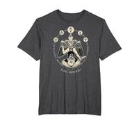 Hail Seitan! Satanic Vegan Chef Baphomet Occult Home Cook T-Shirt, Men's Big and Tall, Dark Heather Grey, 3X Tall