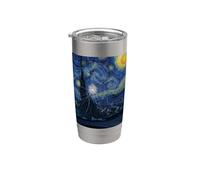 Hail Storm Cracked Windshield Van Gogh Starry Night Style Stainless Steel Insulated Tumbler