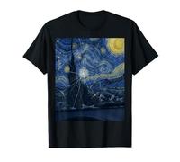 Hail Storm Cracked Windshield Van Gogh Starry Night Style T-Shirt