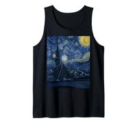 Hail Storm Cracked Windshield Van Gogh Starry Night Style Tank Top