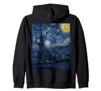Hail Storm Cracked Windshield Van Gogh Starry Night Style Zip Hoodie