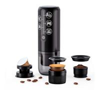 HAILASRE 3 in 1 Portable Espresson Machine Eletric Travel Coffee Maker With NS Capsule & Ground Coffee & DolceGusto Pod， USB-type C & Car Charger，17 Bar Filter Coffee Maker(Black) without heating