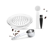 HAILASRE Reusable Coffee Pod Filter for Sen-seo HD7801, HD6592 - Stainless Steel Refillable Coffee Capsule with Metal Spoon - Compatible with Coffee Maker
