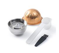 HAILASRE Reusable Coffee Pods Compatible with Vertuoline Pop、Next、Vertuo,Empty Aluminum Coffee Pods-80+150+230ml Each 3pcs Reusable Pod Stainless Steel Refillable Coffee Capsule