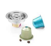 HAILASRE Reusable Stainless Steel Coffee Capsule Adapter Compatible with Nespresso OriginalLine Capsules - Converter for Vertuo Next, Vertuo Pop & Vertuoline Machines - for 80ml Double Espresso Size