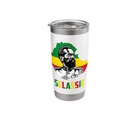Haile Selassie Ethiopian Emperor Face Stainless Steel Insulated Tumbler