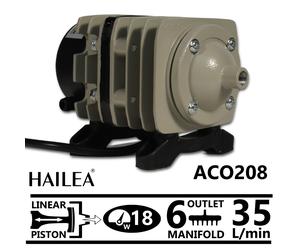 Hailea Air Pump ACO208 ACO308 ACO318 35-60 l/min Hydroponic Pond Compost Tea