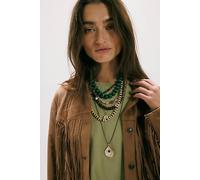 Hailee Semiprecious Layered Beaded Necklace at Free People in Black & Ivory - female