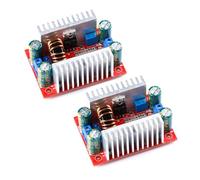 Hailege 2pcs 400W 15A DC Step up Boost Power Module 8.5-50V to 10-60V Constant Current Adjustable Transformer Voltage Booster LED Drive Module