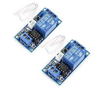 Hailege 2pcs 5V 1 Channel Self Locking Bistable One Button Start/Stop Self-Locking Relay Module Relay Switch fro MCU Control