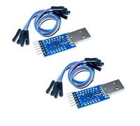 Hailege 2pcs CP2104 Module USB to TTL UART 6PIN Module Serial Converter CP2104 STC PRGMR Replace CP2102 With Dupont Cables