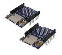 Hailege 2pcs Data Logger Module Logging Shield Data Recorder Shield for UNO with SD Card Slot