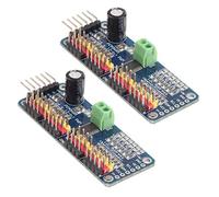 Hailege 2pcs PCA9685 16 Channel IIC I2C 12-Bit PWM Servo Motor Drive Module for Robort