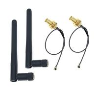 Hailege 2pcs SMA to IPX-4 2.4G WIFI Antenna 2.4GHz 3dBi Antenna IPX-4 to RP SMA Male for ZigBee Router 90 Degrees Right Angle Folded Lead 15CM