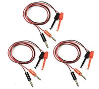Hailege 3 Pair 4MM Big Size Banana Plug to Test Hook Clip Test Lead Cable with Gold-plated Banana Plug for Multimeter Lead Length 1M