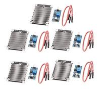 Hailege 5pcs LM393 Rain Drops Sensor Weather Moisture Monitor Sensor Humidity Sensitivity Module Nickeled Plate 3.3-5V for