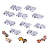 Hailerio 30Sets Snack Containers, Reusable Snack Pack Containers Clear Double Compartment Condiment Containers Sauce Container Portion Cups For Sauce Snack, Microwave And Fridge, 14x8.5x2.5cm