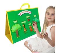 Hailerio Felt Story Boards for Preschoolers,Double-Sided Foldable Felt Learning Board | Teaching Aid for Preschool Storytelling and Homeschooling, Leaning Tools for Boys Girls
