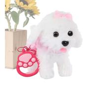 Hailerio Realistic Robot Puppy, Cute Dog Plush Toy Interactive Robotic Puppy Toy Walking Barking Puppys Electronic Pet Gift For Bedroom Living Room Garden Indoor, 24x23x14cm