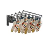 Hailerio Suction Cup Sock Drying Rack - Suction Cup Drying Hanger with Clip - Wall Mounted Clothes Rack Multipurpose Household Supplies for Bathroom