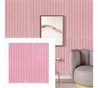 HAILM 10 PCS 70x70cm 3D Wall Panels Peel and Stick, 3D Brick Wallpaper XPE Foam Brick Self-Adhesive Wall Decoration, for Living Room Bedroom Office Lobby Hotel,Pink